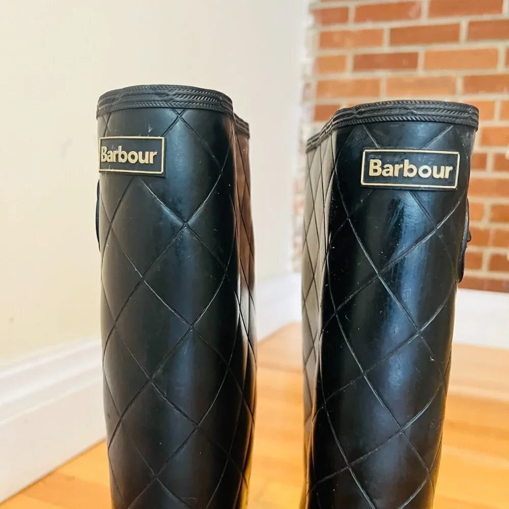 Barbour Women's Bede Wellington Boots Black Size 5